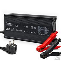 Qoltec 52671 12 V LiFePO4 akumuliatorių įkroviklis | 20 A | PF 0,9 | LED