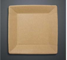 Foodline Pietų lėkštės kartoninės 23x23cm rudos 50 vnt./pak. - (50 vnt.)
