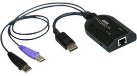 ATEN USB - DisplayPort į Cat5e/6 KVM adapterio kabelis (CPU modulis), USB, USB 2.0, Juodas, 56 mm, 91 mm, 21 mm