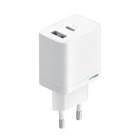 Sieninis įkroviklis Oppo OSAB4CB4AE 45W GaN USB-A ir USB-C, baltas