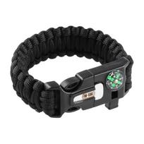 M-Tac Paracord Firesteel/Compass/Whistle Black Išgyvenimo apyrankė
