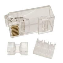 RJ45 moduliniai kištukai UTP CAT6A kabeliui, 8P8C, 100 vnt.