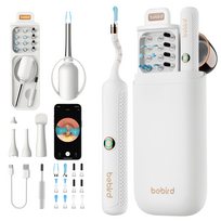 Ausų valymo prietaisas ir otoskopas Bebird EarSight Plus R37R su HD kamera, baltas