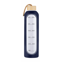 KiCA Hydro Glass stiklinė sportinė gertuvė 1000 ml, tamsiai mėlyna