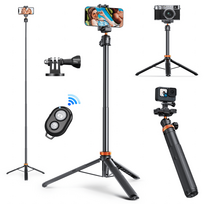 Trikojis ir asmenukių lazda K&F Concept 2-in-1 su telefono laikikliu ir pulteliu