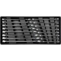 Yato kombinēto veržliarakčių rinkinys YT-5531, 16 vnt, 6-21 mm, CrV, 42-48 HRC, DIN 3113, AS-DRIVE, chromuotas, satino