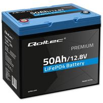 Qoltec Akumuliatorius 53704, 12.8V, 50Ah, 640Wh, LiFePO4, BMS, 50A iškrova, 25A įkrova, M6