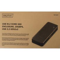 Digitus Išorinis korpusas DA-71157SO, 20Gbit/s, USB-C 3.2 Gen 2, M.2 NVMe, aliuminis, 1x M.2 2230/2242/2260/2280