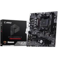 MSI Pagrindinė plokštė PRO A520M-S, AM4, DDR4, 2x DDR4, micro ATX, AMD A520, 64GB, 1x PCIe x16, 1x PCIe x1, HDMI 4K 30Hz