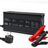 Qoltec Įkroviklis 52672, 12V, 30A, 438W, 90%, LiFePO4, CC/CV, LED, aliuminio korpusas, ventiliatorius, apsauga nuo viršįtampio