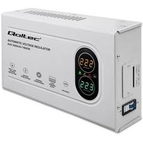 Qoltec Įtampos stabilizatorius 50450, 3000VA, 1800W, 125-270V, 220-240V, 95%, 6s/180s, toroidinis, kompaktiškas, pilkas