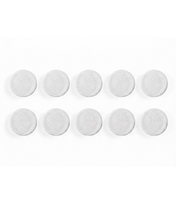 Baltosios lentos magnetai BI-OFFICE 30 mm, 10 vnt., ypač stiprūs, balta sp.