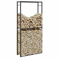 Malkų lentyna Juoda 100x30x209 cm Plienas