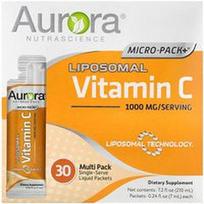 Aurora Nutrascience, „Micro-Pack+®“, liposominis vitaminas C, 30 pakelių po 7 ml (0,24 skysčio uncijos)