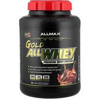 ALLMAX, GOLD ALLWHEY®, aukščiausios kokybės išrūgų baltymai, šokoladas, 5 svarai (2,27 kg)