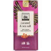 Endangered Species Chocolate, Karamelės ir jūros druskos juodasis šokoladas, 60 % kakavos, 85 g