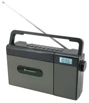 Soundmaster RCD1170SW nešiojamas CD radijas su FM, Bluetooth, USB ir įkraunama baterija - juodos spalvos
