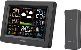 Sencor SWS 4500 oro stotis juoda / spalvotas LCD ekranas / belaidis jutiklis