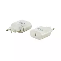 E+P AC211 1 prievado USB-C sieninis įkroviklis 25W USB PD 3.0 PPS baltas