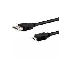 E+P Micro-USB 2.0 kabelis B 1m CC549 - juodas, 480Mbps duomenų perdavimas, 2A įkrovimas 933290