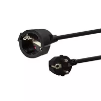 E+P Schuko prailgintuvas SV 12 10 m juodas - 1 lizdas