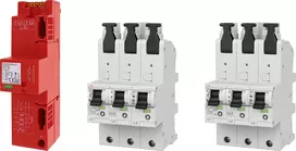 DEHN SET 2 DSH ZP B2 LSG 909656 viršįtampių apsaugos rinkinys, TT + 2x DSHU