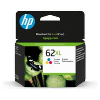HP 62XL originali trispalvė rašalo kasetė, didelės talpos, 9,5 ml, 300 psl.