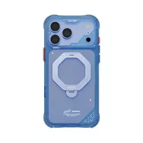 Skinarma Saturn MagSafe telefono dėklas su sukama kojele iPhone 18 Pro Max / 17 Pro Max, mėlynos spalvos