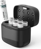 Hama elementų įkroviklis su 8x AA Li-Ion akumuliatoriais, 2000 mAh, kiekvienos angos atskiras įkrovimas, USB-C