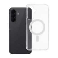 Apsauginis dėklas Samsung A37 Clear Mag piniginė (MID), suderinamas su MagSafe, skaidrus