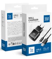 Juodas 1xUSB-A 10W 2A pakrovėjas + kabelis USB A į USB C "Blue Star TFK-TC-1100B"