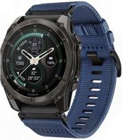 Mėlyna apyrankė Garmin Fenix 5 / 6 / 6 Pro / 7 / 8 / 8 Pro / E / 9 / 9 Pro (47 mm) "Tech-Protect Nylon Classic"