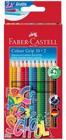 Spalvotų pieštukų rinkinys „Faber-Castell“, 10 spalvų, su rankena, 201585