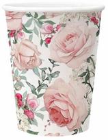 Vienkartinė taurė Paw Decor Collection Gorgeous Roses, 250 ml, 8 vnt.