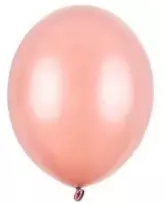 Party Deco Auksiniai rožiniai balionai, 100 vnt., metalizuoti 5"