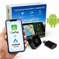 Belaidis CarPlay Android Auto USB adapteris su USB-C perėjimu