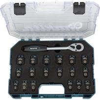 Smūginių galvučių ir terkšlės rinkinys Makita E-30069 Impact Black