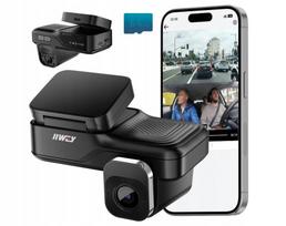Automobilio vaizdo registratorius IIWEY L7 4G LTE, vaizdas priekyje ir salone, 24/7 stebėjimas