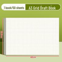A3 Large Tearable Mind Map & Dictation Book with Thick Paper and Horizontal Layout for Study & Calculations yellow