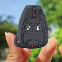 Keychain For Chrysler Pacifica Aspen 300C Dodge Caravan Key Cover For Jeep Wrangler Jk Commander Grand Cherokee Car Key Case black