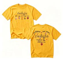 Hot Sale Twilight Eclipse New Moon Print T Shirt Unisex Aesthetic Clothing Fashion Tshirt Y2k Gothic Cotton Oversized Tshirt 4XL yellow
