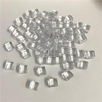 50Pcs/Set 8Mm Clear Cube Colorful Crystal Square Corner Transparent Dice Chess Transparent gray
