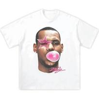Lebron James Bubble Gum Shirt Vintage Basketball Graphic Tee for Men Women Y2k S brown