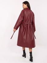 Paltas moterims IT-PL-A8393.81 bordo spalvos