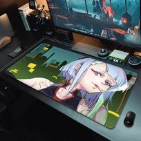 Cyberpunk Anime Edgerunners Mousepad HD Printing Computer Gamers Locking Edge Nonslip Mouse Pad XXLxcm Keyboard PC Desk Pad 800x400x2mm