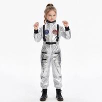 Halloween new children's astronaut spacesuit COS Wandering Earth astronaut onesie stage performance suit 130cm gray