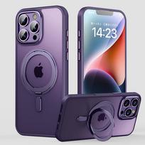 360° besisukantis stovas Magnetinis dėklas iPhone 17 16 15 14 13 12 11 Pro Max Plus 17Air 16e Premium metalinis mygtukas Sulankstomas laikiklis iPhone 14 Pro