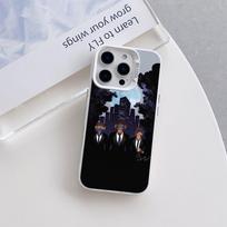 Beždžionės Kaukė Omerta 47 Maes Telefono Dėklas iPhone 16e 16 15 14 13 12 11 mini Pro Max X XR XSMAX 8 7 Plus Anti-Fall Matinis Dangtelis iPhone 7(8) Plus gray