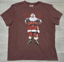 Lucky Brand Men's T-shirt, Coca Cola Santa Clause Graphic, Red, Size XXL, Coke Unisex T-Shirt XXXL brown