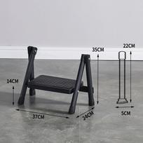 4-Step Folding Ladder & Indoor Plant Stand black